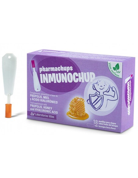 PHARMACHUPS INMUNOCHUP 18 PASTILLAS SABOR FRUTAS DEL BOSQUE