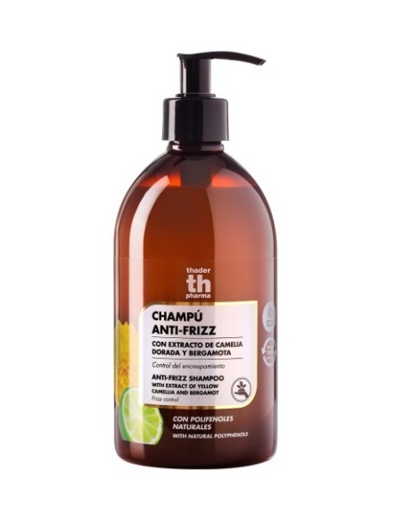 TH PHARMA CHAMPÚ ANTIFRIZZ SIN SULFATOS  CAMELIA DORADA Y BERGAMOTA 500ML