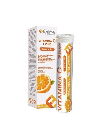 FARLINE COMPLEMENTOS VITAMINA C Y ZINC 20 COMPRIMIDOS EFERVESCENTES