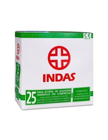 GASA ESTÉRIL ALGODÓN HIDRÓFILO COMPRESAS INDAS...