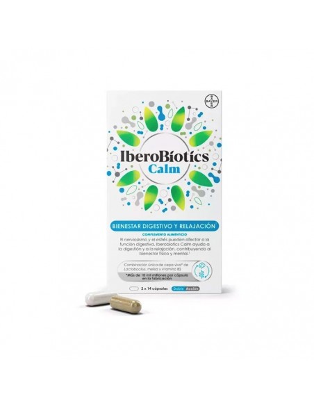 IBEROBIOTICS CALM 14 CAPSULAS VERDES + 14 CAPSULAS BLANCAS
