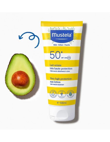 MUSTELA  LECHE CREMA SOLAR PARA CARA  BEBE  SPF 50 40 ML