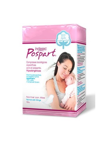 COMPRESAS HIGIENICAS FEMENINAS POSPARTO INDASEC...