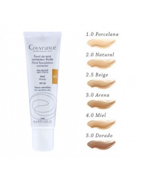 AVENE COUVRANCE MAQUILLAJE FLUIDO 4.0 MIEL 30 ML