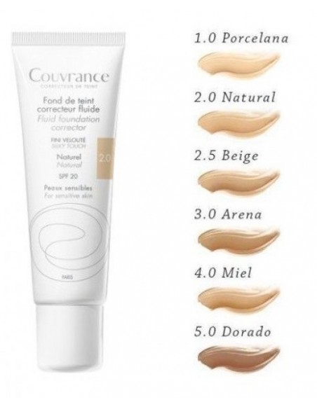 AVENE COUVRANCE MAQUILLAJE SPF20 FLUIDO 2.0 NATURAL 30 ML