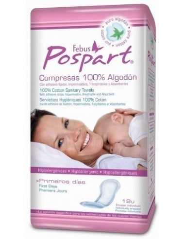 COMPRESAS HIGIENICAS FEMENINAS POSPARTO INDASEC...