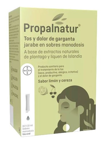PROPALNATUR TOS Y DOLOR DE GARGANTA 16 SOBRES...