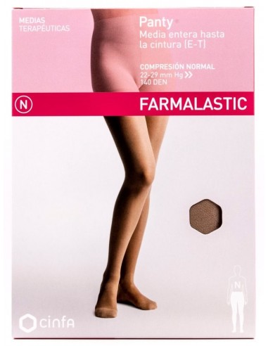 PANTY COMP NORMAL 140 DEN FARMALASTIC CAMEL T-...