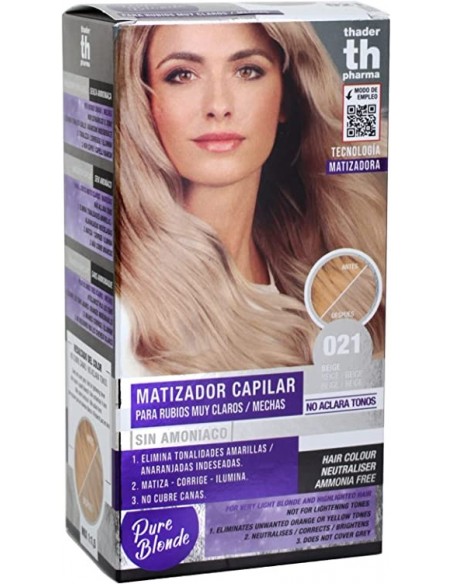 TH PHARMA MATIZADOR CAPILAR SIN AMONIACO RUBIOS MUY CLAROS/MECHAS BEIGE 021