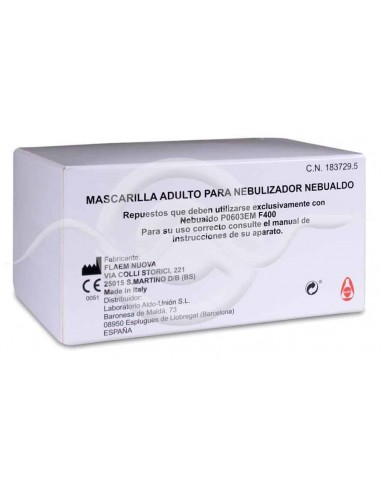 MASCARILLA ADULTO PARA NEBUALDO NEBULIZADOR
