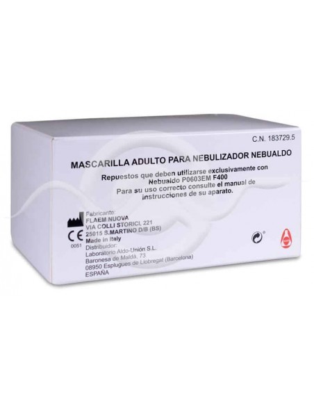 MASCARILLA ADULTO PARA NEBUALDO NEBULIZADOR