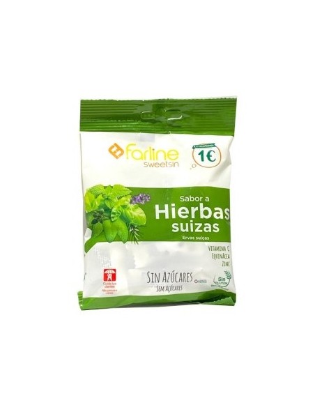 FARLINE SWEETSIN CARAMELOS HIERBAS SUIZAS 1 BOLSA 40GR