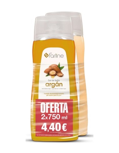 FARLINE DUPLO GEL DE BAÑO ARGAN 750 ML +...