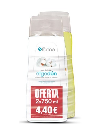 FARLINE DUPLO GEL BAÑO  ALGODÓN 750 ML +...