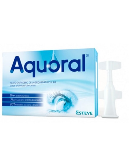 AQUORAL GOTAS OFTALMICAS LUBRICANTES MONODOSIS 05 ML 20 U