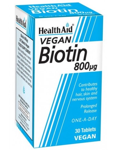 BIOTINA HEALTHAID 800MCG 30 COMPRIMIDOS