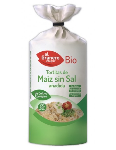 TORTITAS DE MAIZ SIN SAL AÑADIDA EL GRANERO 110 GRAMOS