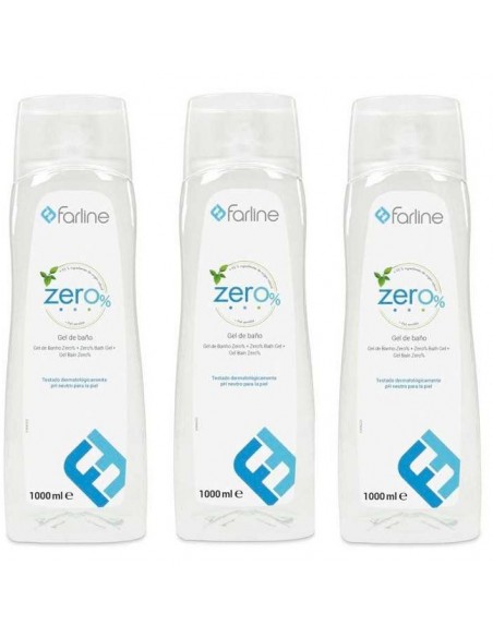 FARLINE TRIPLO GEL DE BAÑO ZERO% 3 UNIDADES DE 1 LITRO