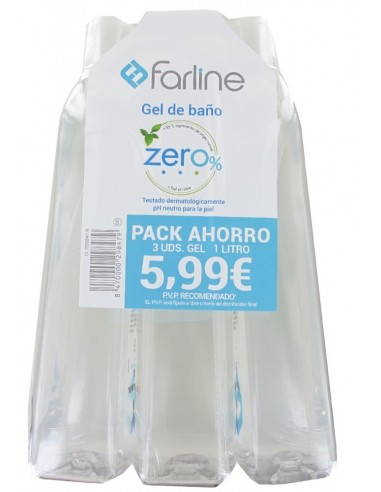 FARLINE TRIPLO GEL DE BAÑO ZERO% 3 UNIDADES DE...