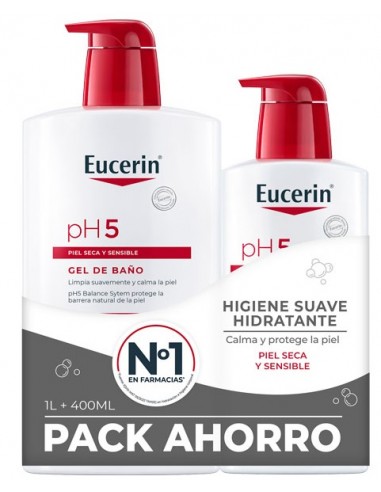 EUCERIN PACK GEL BAÑO 1 LITRO + 400ML