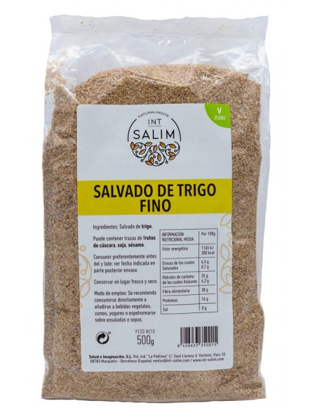 SALVADO DE TRIGO FINO 500 GRAMOS SALIM