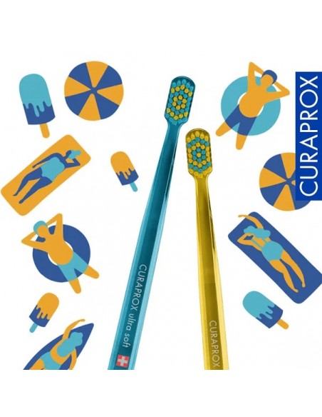 EDICION LIMITADA DUPLO CEPILLOS CURAPROX 5460 ULTRA SOFT DANIEL SUMMER EDITION