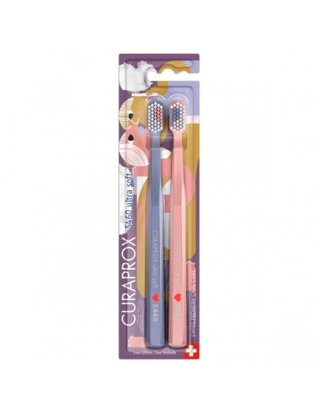 EDICION LIMITADA DUPLO CEPILLOS CURAPROX 5460 ULTRA SOFT LOVE EDITION SAN VALENTIN