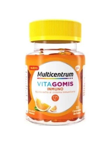 MULTICENTRUM VITAGOMIS INMUNO SABOR NARANJA 30...