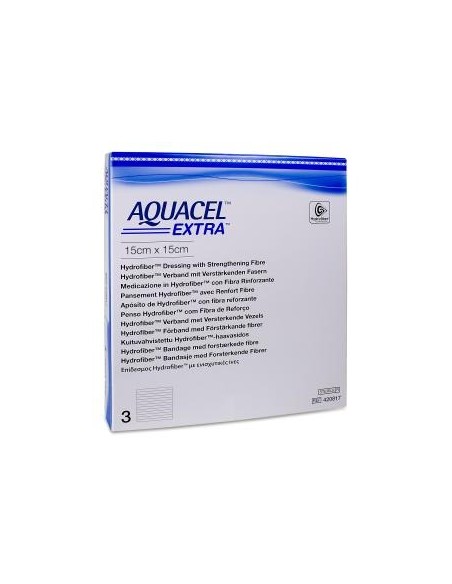 AQUACEL EXTRA APOSITO ESTERIL HIDROCOLOIDE 3 UNIDADES 15 CM X 15 CM