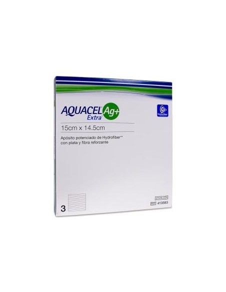AQUACEL AG + EXTRA APOSITO ESTERIL 15 X 14.5 CM 3 U
