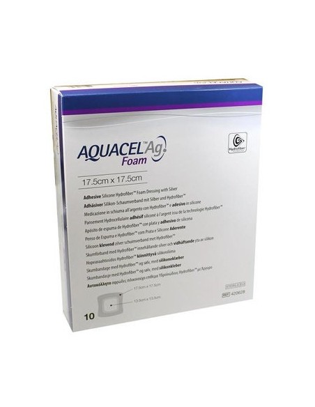 AQUACEL FOAM APOSITO ESTERIL ADHESIVO 3 UNIDADES 17,5 CM X 17,5 CM