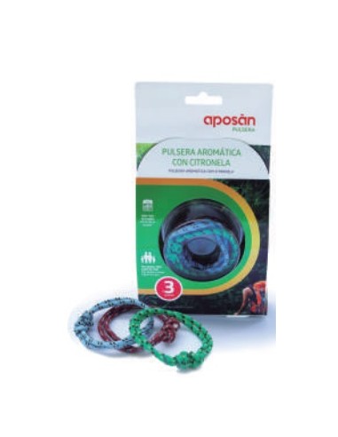 APOSAN PULSERA AROMATICA CITRONELA 3 UNIDADES