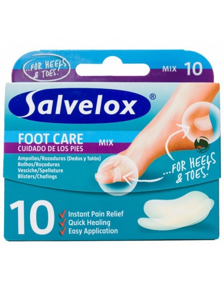 SALVELOX PROTECTORES APOSITOS HIDROCOLOIDES 10 UNIDADES 61 MM X 40 MM Y 64 MM X 21 MM