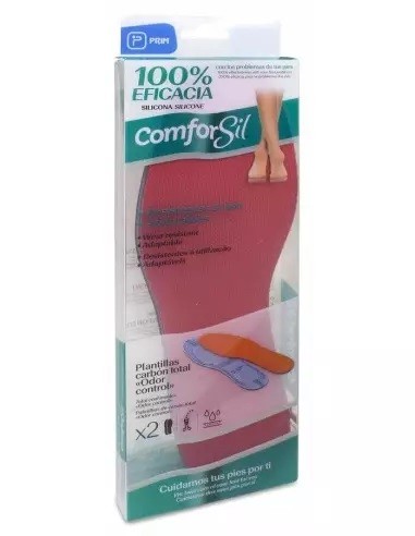 PLANTILLAS COMFORSIL CARBÓN TOTAL RECORTABLE 1 PAR