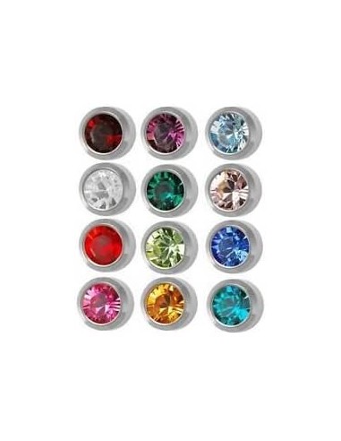 PENDIENTE STUDEX UNIVERSAL COLORES BISEL PLATEADO