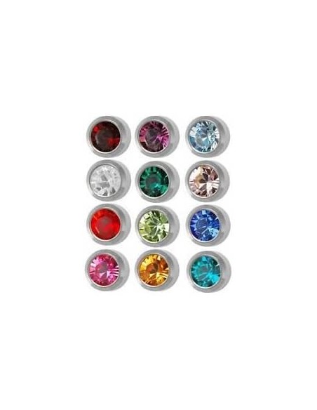 PENDIENTE STUDEX UNIVERSAL COLORES BISEL PLATEADO