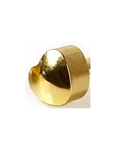 PENDIENTE STUDEX CORAZON DORADO