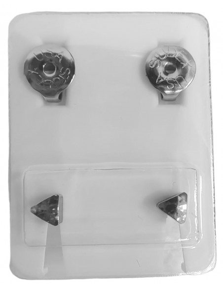 STUDEX PENDIENTE TRIANGULO PLATEADO