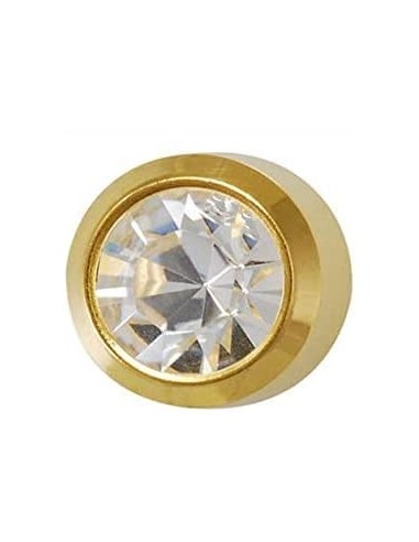 STUDEX PENDIENTE CRISTAL DORADO