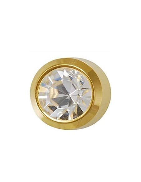 STUDEX PENDIENTE CRISTAL DORADO