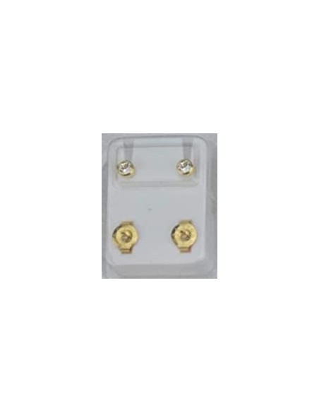 STUDEX PENDIENTE CRISTAL DORADO