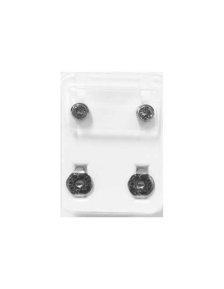 STUDEX PENDIENTE CRISTAL PLATEADO