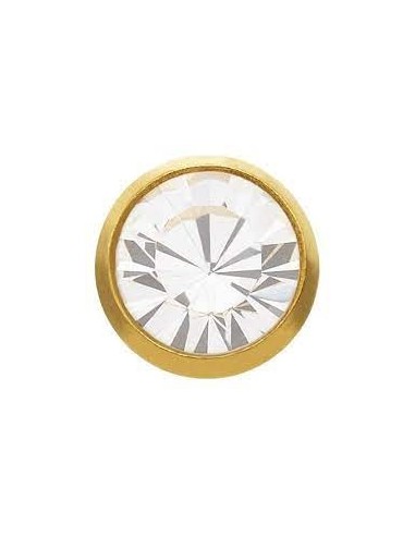 STUDEX PENDIENTE BEBE CRISTAL DORADO