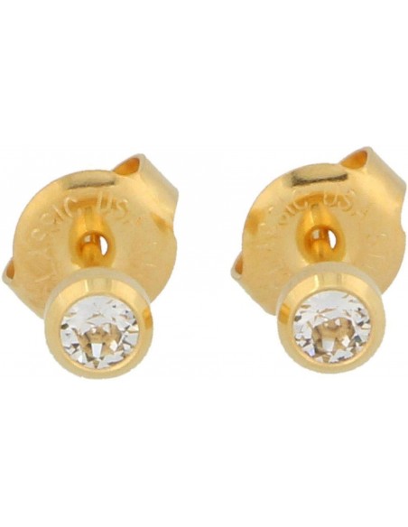 STUDEX PENDIENTE BEBE CRISTAL DORADO