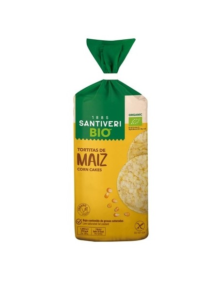 TORTITAS DE MAIZ CORN CAKES SANTIVERI BIO 130G