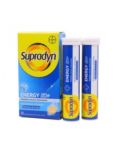 SUPRADYN ENERGY 50+ 30 COMPRIMIDOS EFERVESCENTES