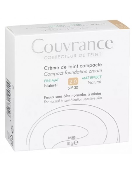 CREMA DE ROSTRO COMPACTA SPF 30 ACABADO MATE AVÈNE 10 G NATURAL
