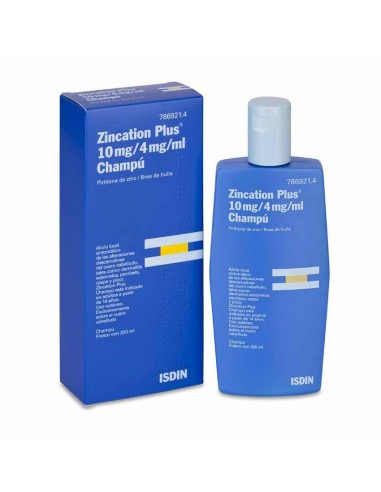 ZINCATION PLUS 10 MG/ML + 4 MG/ML CHAMPU...