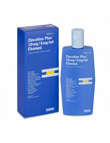 ZINCATION PLUS 10 MG/ML + 4 MG/ML CHAMPU MEDICINAL 1 FRASCO 200 ML