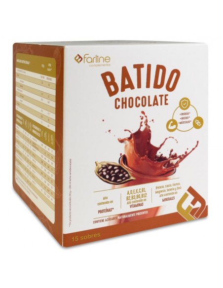 FARLINE COMPLEMENTOS BATIDO 15 SOBRES 30 G SABOR CHOCOLATE